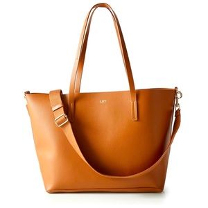 PEBBLED VEGAN LEATHER TOTE